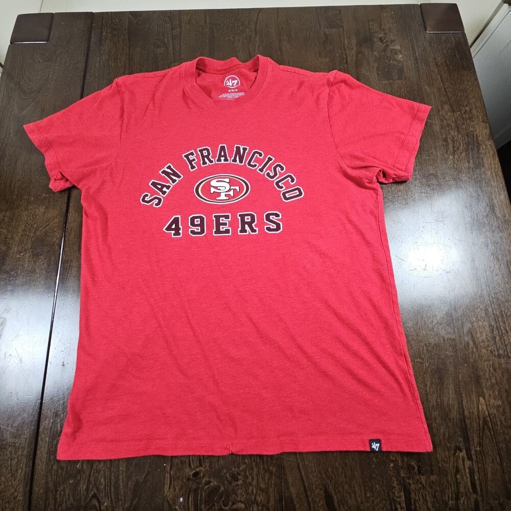 San Francisco 49ers Graphic T Shirt Mens M Red NFL Football by 47 Brand